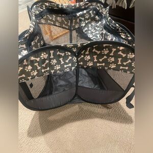 Small foldable mesh dog crate